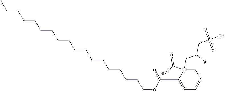 Phthalic acid 1-octadecyl 2-(2-potassiosulfopropyl) ester Struktur