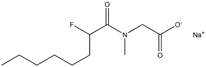 N-(2-Fluorooctanoyl)-N-methylglycine sodium salt Struktur