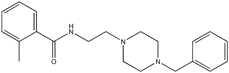 2-Methyl-N-[2-(4-benzyl-1-piperazinyl)ethyl]benzamide Struktur