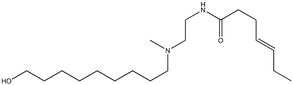 N-[2-[N-(9-Hydroxynonyl)-N-methylamino]ethyl]-4-heptenamide Struktur