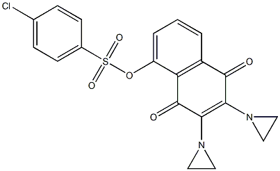 2,3-Bis(1-aziridinyl)-5-(4-chlorophenylsulfonyloxy)-1,4-naphthoquinone Struktur