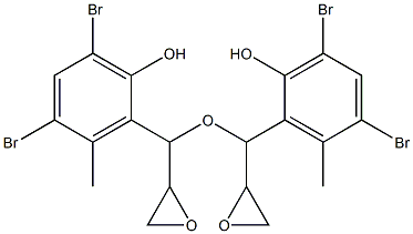 3,5-Dibromo-2-hydroxy-6-methylphenylglycidyl ether Struktur