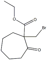 1-(Bromomethyl)-2-oxocycloheptane-1-carboxylic acid ethyl ester Struktur