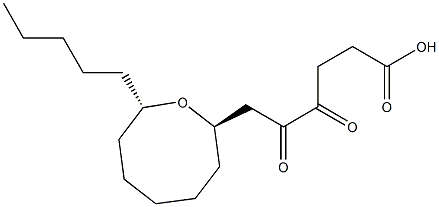 4,5-Dioxo-6-[[(2R,8S)-8-pentyloxocan]-2-yl]hexanoic acid Struktur