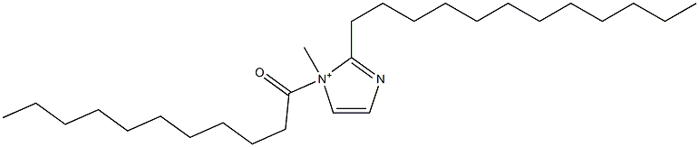 2-Dodecyl-1-methyl-1-undecanoyl-1H-imidazol-1-ium Struktur