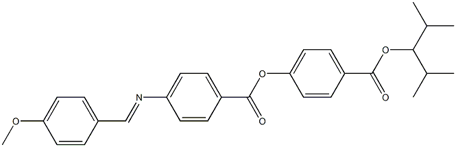 4-[4-(4-Methoxybenzylideneamino)benzoyloxy]benzoic acid (2,4-dimethylpentan-3-yl) ester Struktur