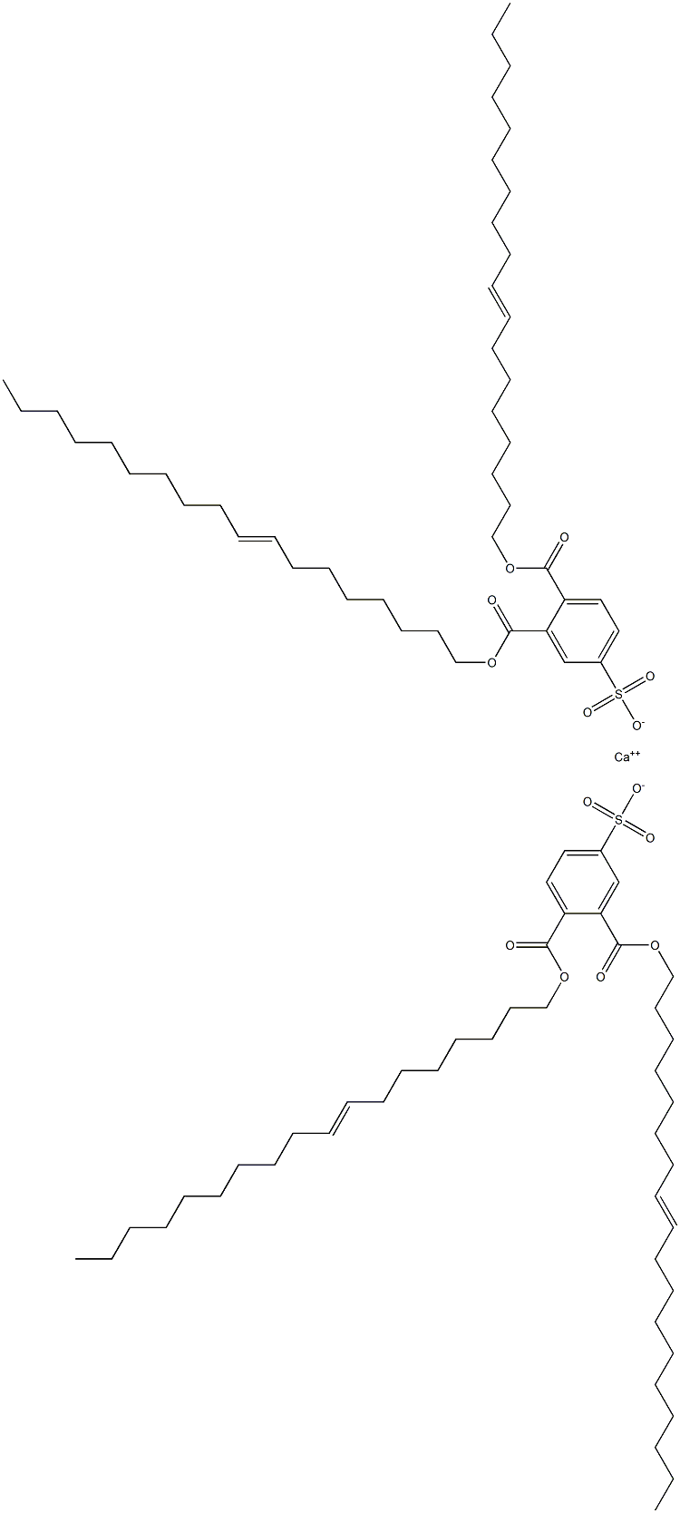 Bis[3,4-di(8-octadecenyloxycarbonyl)benzenesulfonic acid]calcium salt Struktur