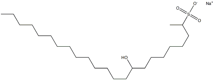 9-Hydroxytricosane-2-sulfonic acid sodium salt Struktur