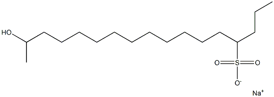 16-Hydroxyheptadecane-4-sulfonic acid sodium salt Struktur