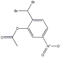 Acetic acid 2-dibromomethyl-5-nitrophenyl ester Struktur