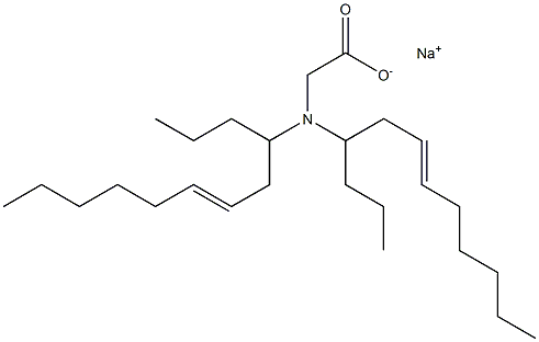 N,N-Di(6-dodecen-4-yl)aminoacetic acid sodium salt Struktur