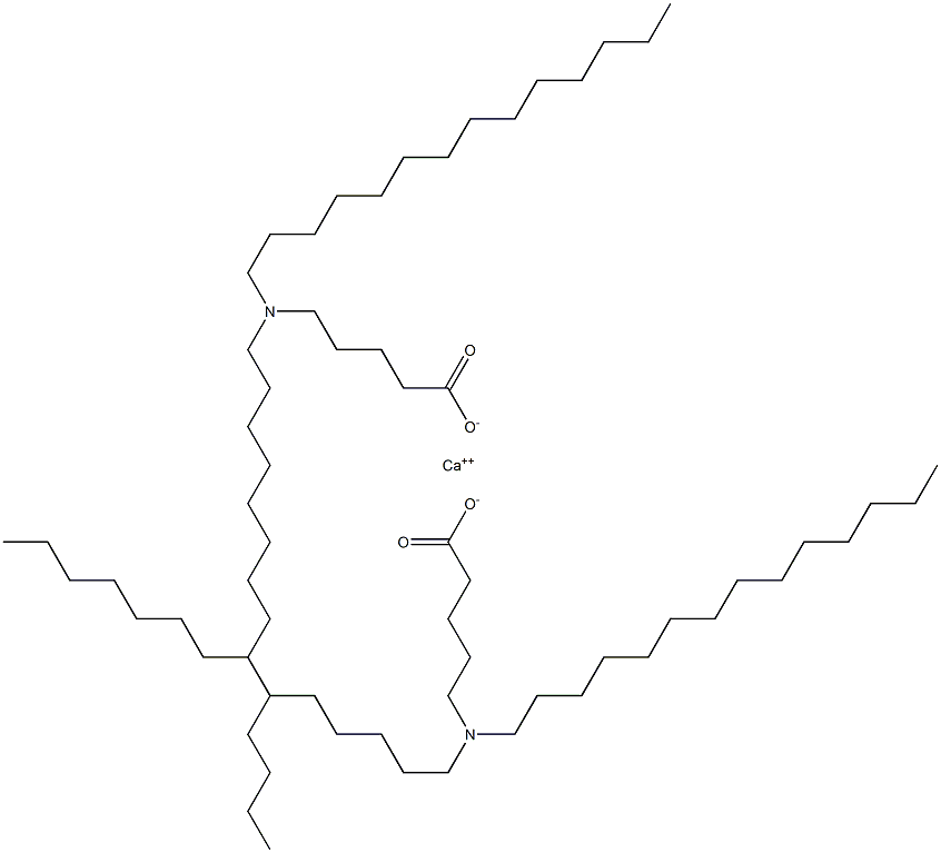 Bis[5-(ditetradecylamino)valeric acid]calcium salt Struktur