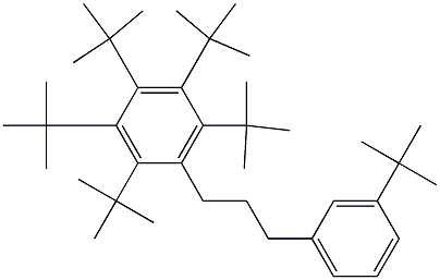 1-(Penta-tert-butylphenyl)-3-(3-tert-butylphenyl)propane Struktur