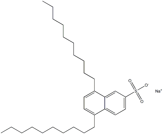 5,8-Didecyl-2-naphthalenesulfonic acid sodium salt Struktur