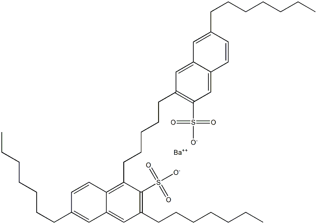 Bis(3,6-diheptyl-2-naphthalenesulfonic acid)barium salt Struktur