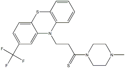 3-(2-Trifluoromethyl-10H-phenothiazin-10-yl)-1-(4-methyl-1-piperazinyl)-1-propanethione Struktur