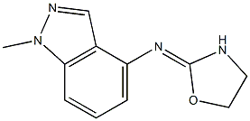 1-Methyl-4-(oxazolidin-2-ylideneamino)-1H-indazole Struktur