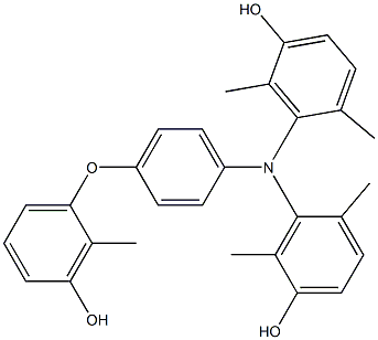 N,N-Bis(5-hydroxy-2,6-dimethylphenyl)-4-(3-hydroxy-2-methylphenoxy)benzenamine Struktur