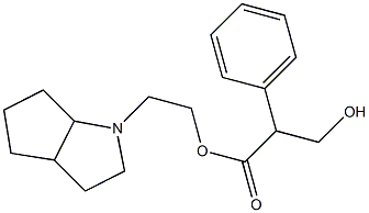 3-Hydroxy-2-phenylpropionic acid 2-(1,2,3,3a,4,5,6,6a-octahydrocyclopenta[b]pyrrol-1-yl)ethyl ester Struktur