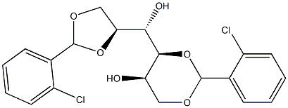 1-O,3-O:5-O,6-O-Bis(2-chlorobenzylidene)-L-glucitol Struktur