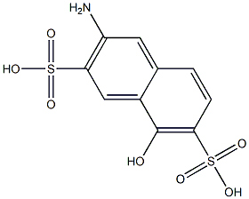 2-Amino-5-hydroxynaphthalene-3,6-disulfonic acid Struktur