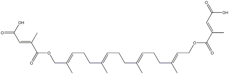 (2E,6E,10E,14E)-3,7,11,15-Tetramethyl-2,6,10,14-hexadecatetrene-1,16-diol bis[(2E)-3-(hydroxycarbonyl)-2-methylacrylate] Struktur