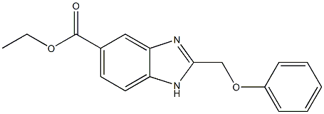 2-Phenoxymethyl-1H-benzimidazole-5-carboxylic acid ethyl ester Struktur