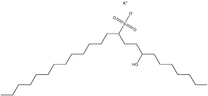 8-Hydroxytetracosane-11-sulfonic acid potassium salt Struktur