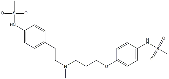 N-[4-[2-[N-Methyl-3-(4-methylsulfonylaminophenoxy)propylamino]ethyl]phenyl]methanesulfonamide Struktur