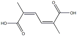 (2Z,4Z)-2,5-Dimethyl-2,4-hexadienedioic acid Struktur