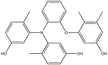 N,N-Bis(3-hydroxy-6-methylphenyl)-2-(5-hydroxy-2,3-dimethylphenoxy)benzenamine Struktur