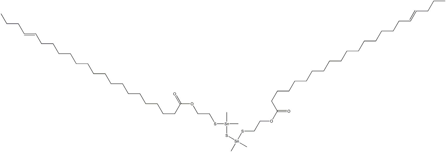 Bis[dimethyl[[2-(17-henicosenylcarbonyloxy)ethyl]thio]stannyl] sulfide Struktur