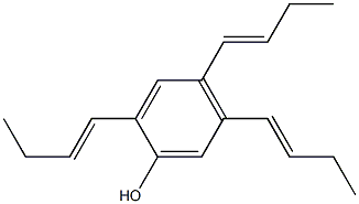 2,4,5-Tri(1-butenyl)phenol Struktur