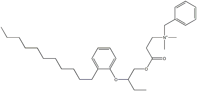 N,N-Dimethyl-N-benzyl-N-[2-[[2-(2-undecylphenyloxy)butyl]oxycarbonyl]ethyl]aminium Struktur