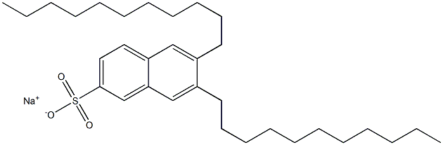 6,7-Diundecyl-2-naphthalenesulfonic acid sodium salt Struktur