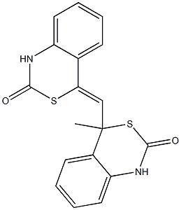 4-[[(4-Methyl-2-oxo-1,2-dihydro-4H-3,1-benzothiazin)-4-yl]methylene]-1,4-dihydro-2H-3,1-benzothiazin-2-one Struktur