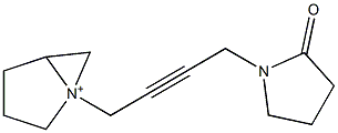 1-[4-(2-Oxo-1-pyrrolidinyl)-2-butynyl]-1-azoniabicyclo[3.1.0]hexane Struktur