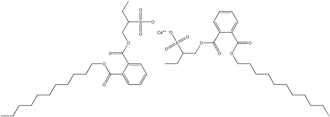 Bis[1-[(2-undecyloxycarbonylphenyl)carbonyloxy]butane-2-sulfonic acid]calcium salt Struktur