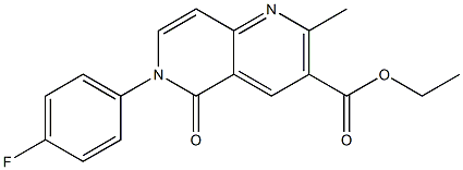 6-(4-Fluorophenyl)-2-methyl-5-oxo-5,6-dihydro-1,6-naphthyridine-3-carboxylic acid ethyl ester Struktur