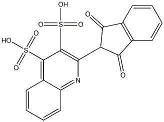 2-(1,3-Dioxoindan-2-yl)quinoline-3,4-disulfonic acid Struktur