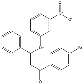 1-(4-Bromophenyl)-3-(phenyl)-3-[(3-nitrophenyl)amino]propan-1-one Struktur