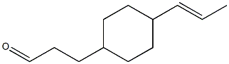 3-[4-(1-Propenyl)cyclohexyl]propanal Struktur