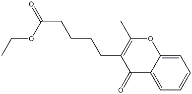 5-(2-Methyl-4-oxo-4H-1-benzopyran-3-yl)valeric acid ethyl ester Struktur