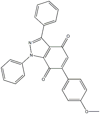 1,3-Diphenyl-6-(4-methoxyphenyl)-1H-indazole-4,7-dione Struktur