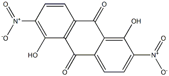 1,5-Dihydroxy-2,6-dinitroanthraquinone Struktur