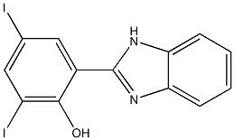 2-(2-Hydroxy-3,5-diiodophenyl)-1H-benzimidazole Struktur