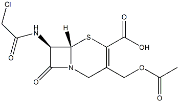 (7R)-7-[[(Chloromethyl)carbonyl]amino]-3-[(acetyloxy)methyl]cepham-3-ene-4-carboxylic acid Struktur