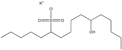 11-Hydroxyhexadecane-6-sulfonic acid potassium salt Struktur