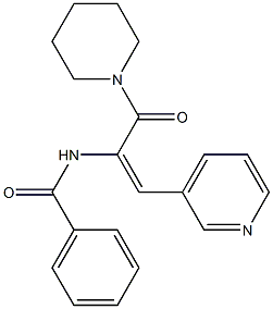 N-[1-(Piperidinocarbonyl)-2-(3-pyridyl)vinyl]benzamide Struktur