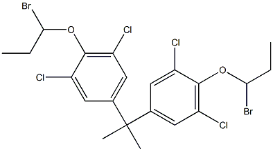 2,2-Bis[3,5-dichloro-4-(1-bromopropoxy)phenyl]propane Struktur